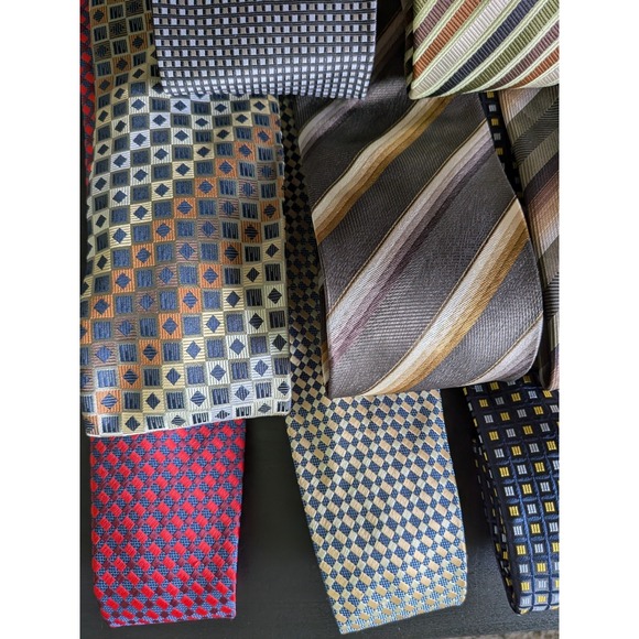 Bergamo New York Tie Lot Of 12 Neckties Jacquard Repp Multicolor Etc 56-64" - Picture 6 of 16
